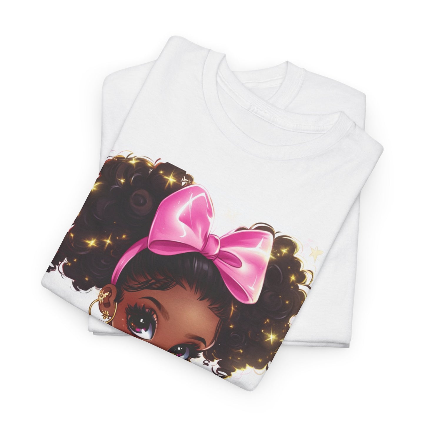 Cute Roller Skating Girl Unisex Heavy Cotton Tee