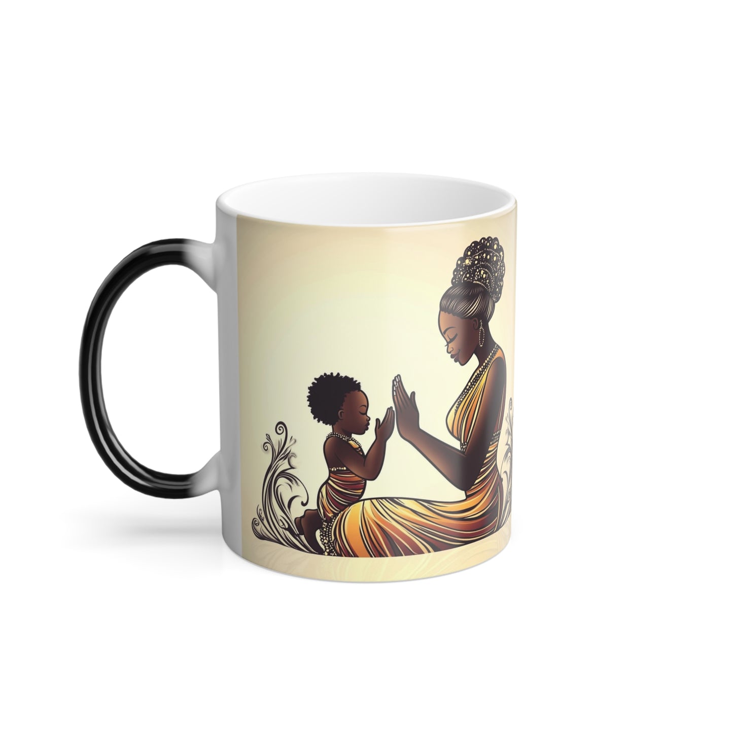 Color Morphing Mug - Artistic Woman Design, 11oz Coffee Cup for Unique Gifting