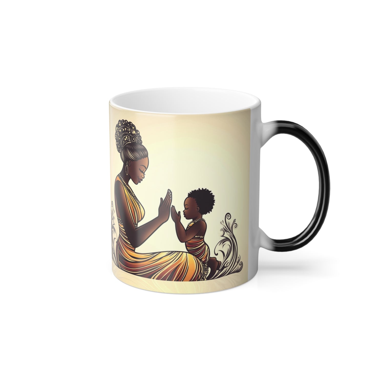 Color Morphing Mug - Artistic Woman Design, 11oz Coffee Cup for Unique Gifting